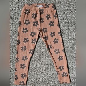 Zara 🤎 flower leggings size 4-5